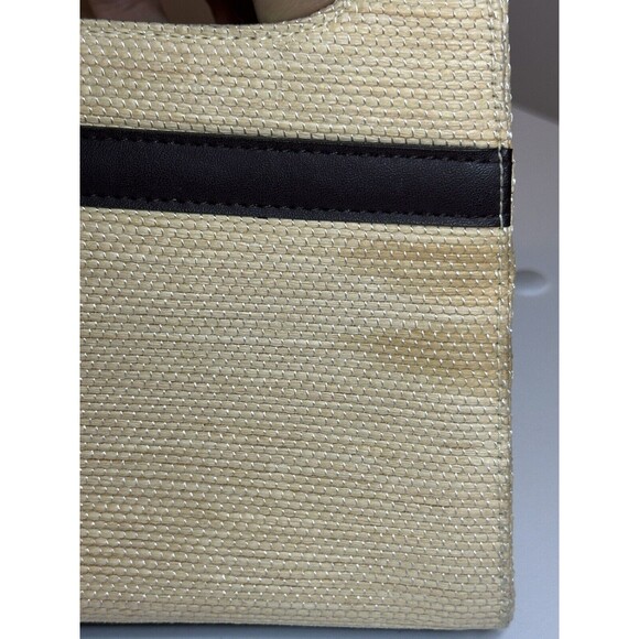 Vintage Etienne Aigner Handbag Paper Straw Handmade Trim Small Boho - Picture 10 of 16